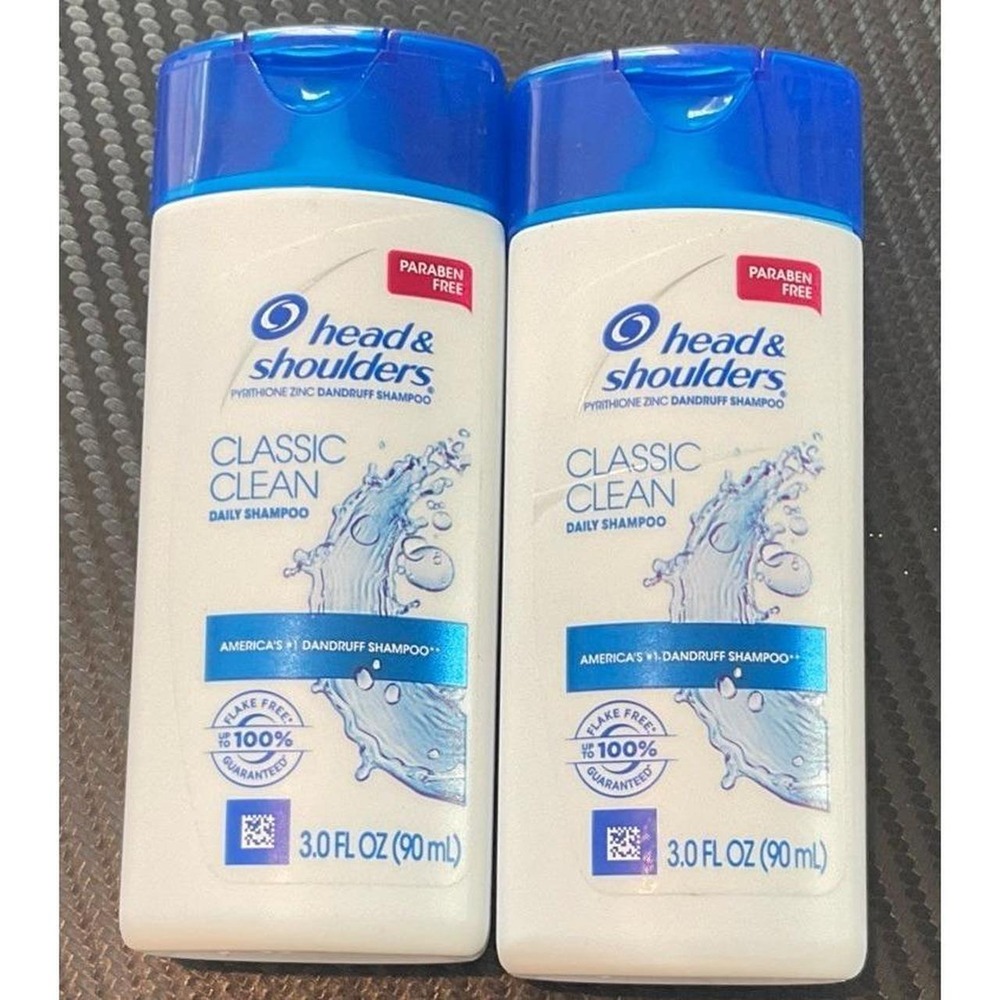 Head & Shoulders Classic Clean Anti Dandruff Shampoo 3oz Travel Size Lot of 2